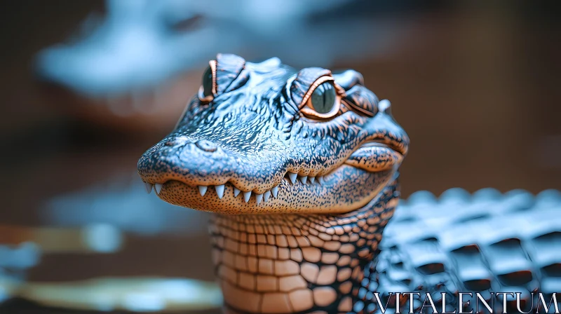 Intricate Alligator Head Study AI Image