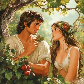 Romantic Encounter in the Garden