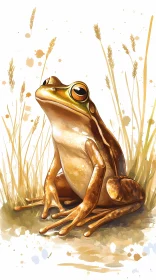 Frog Illustration in Nature