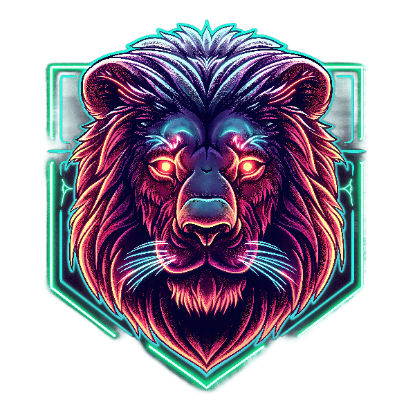 POD Design Neon Lion Head