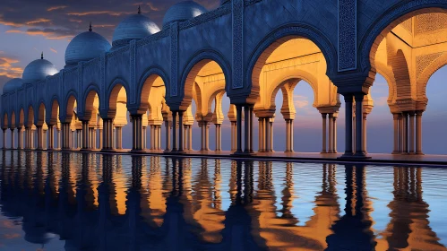 Architectural Mosque Reflection