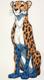 Artistic Representation of a Cheetah