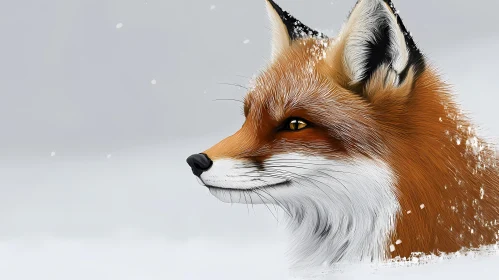 Fox Portrait in Winter