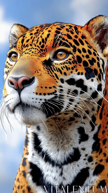 Detailed Portrait of a Wild Jaguar AI Image