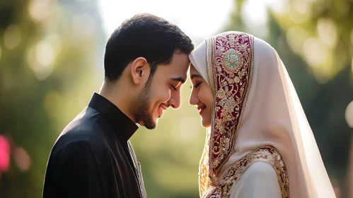 Serene Muslim Couple in Love