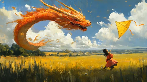 Kite Flying with a Dragon Friend