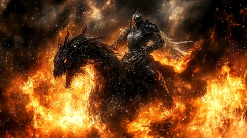 Mystic Knight and Fiery Dragon Battle