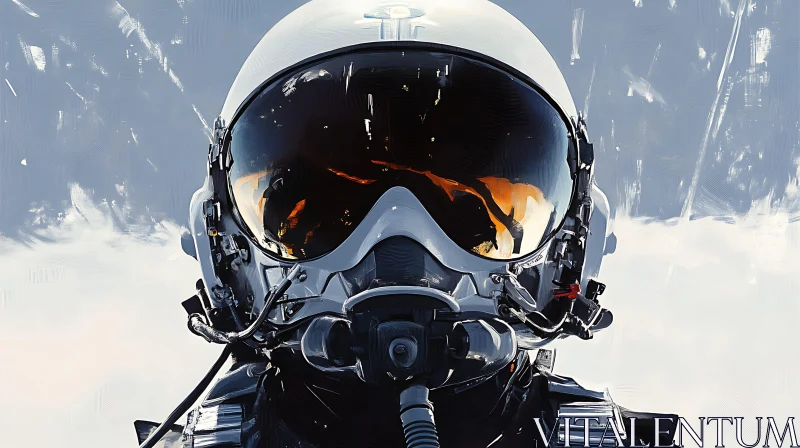 Abstract Pilot Helmet Art AI Image