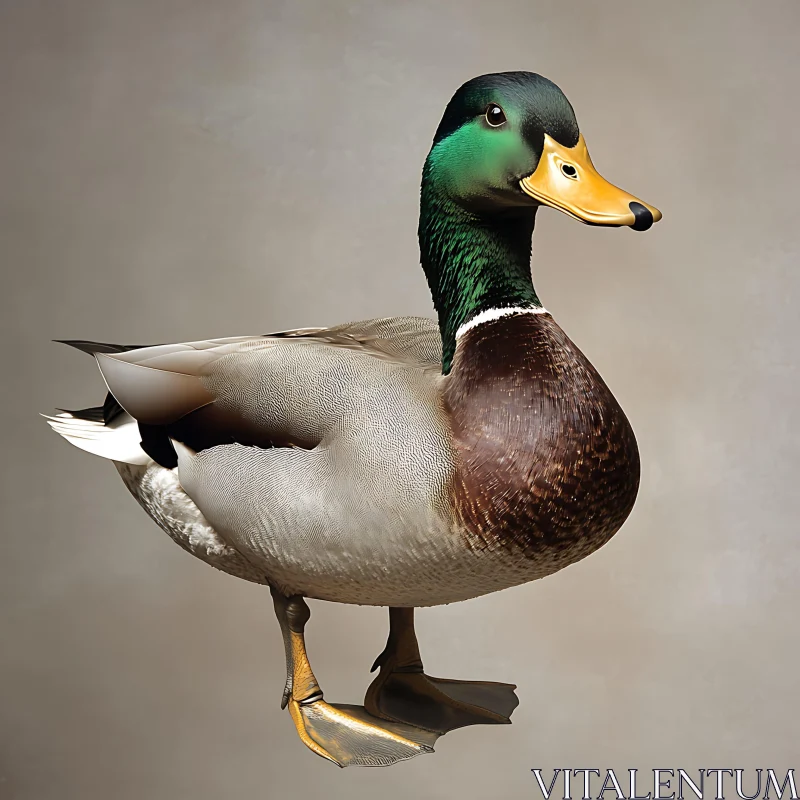 Duck Portrait - Detailed Plumage AI Image