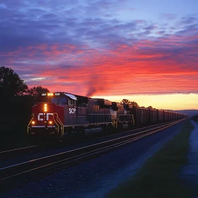 Sunset Train Ride
