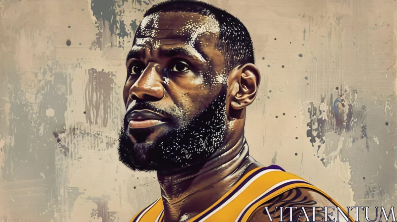 LeBron James Inspirational Portrait AI Image