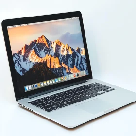 Laptop Displaying Mountain View