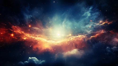 Blue Space Clouds with Stars Wallpapers | Ethereal Atmosphere