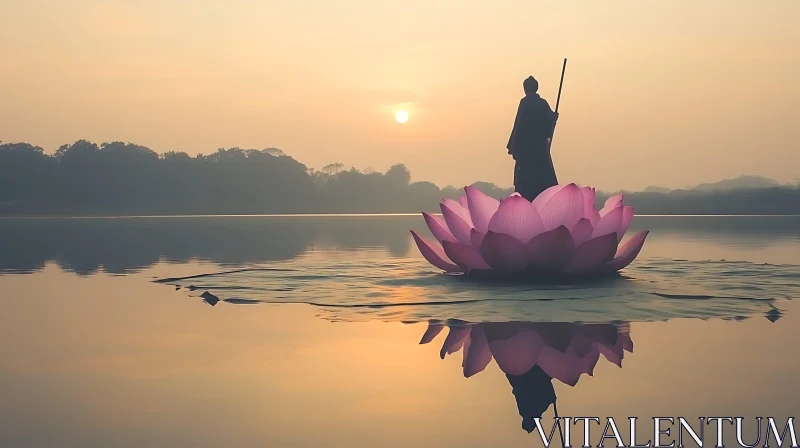 Lotus Bloom Meditation AI Image