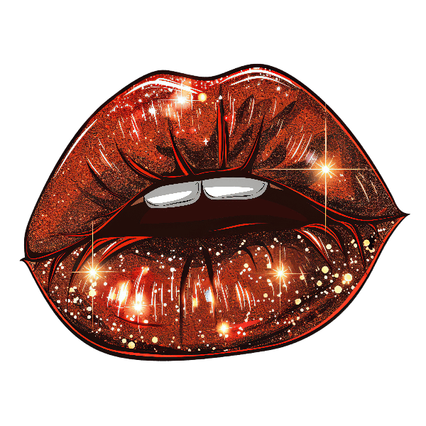 POD Design Glamorous Sparkling Lips Art