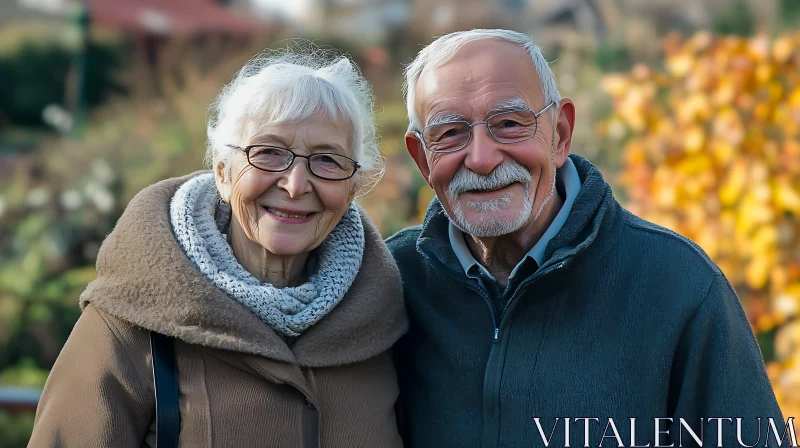 Aged Couple Portrait AI Image