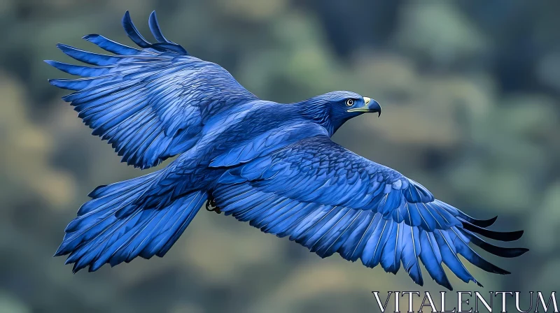 AI ART Soaring Blue Eagle