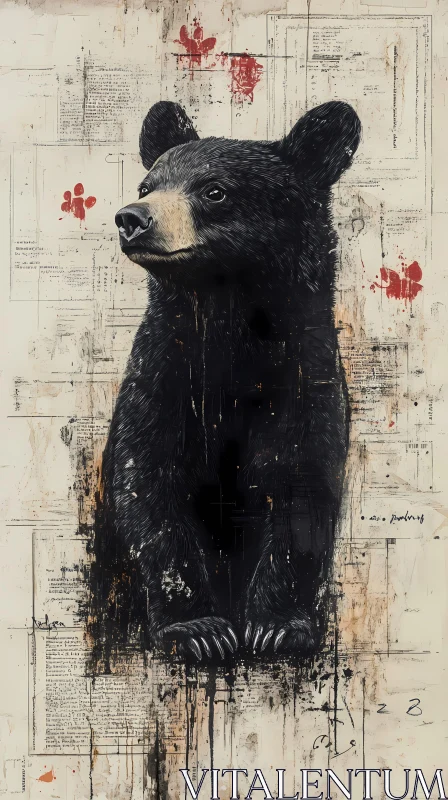 Abstract Bear Illustration AI Image