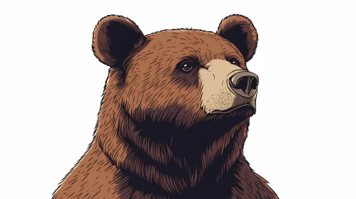 Illustrative Portrait of a Bear