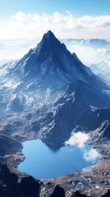 Tranquil Mountain Landscape with Reflective Lake