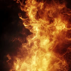 Swirling Flames with Smoke