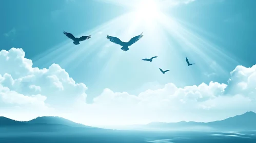 Skyward Journey: Birds Soaring High