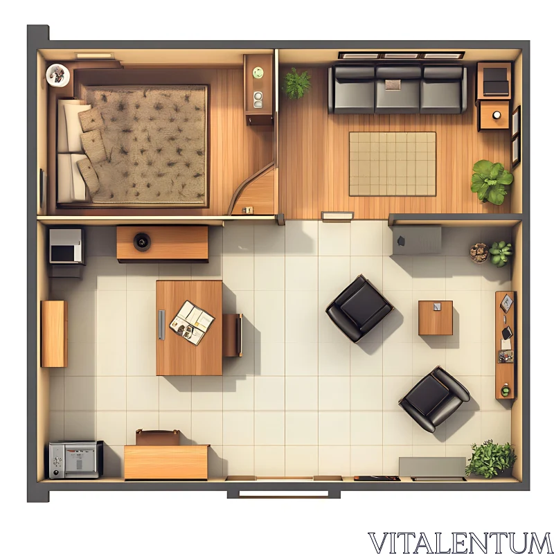 Detailed Home Interior Layout AI Image