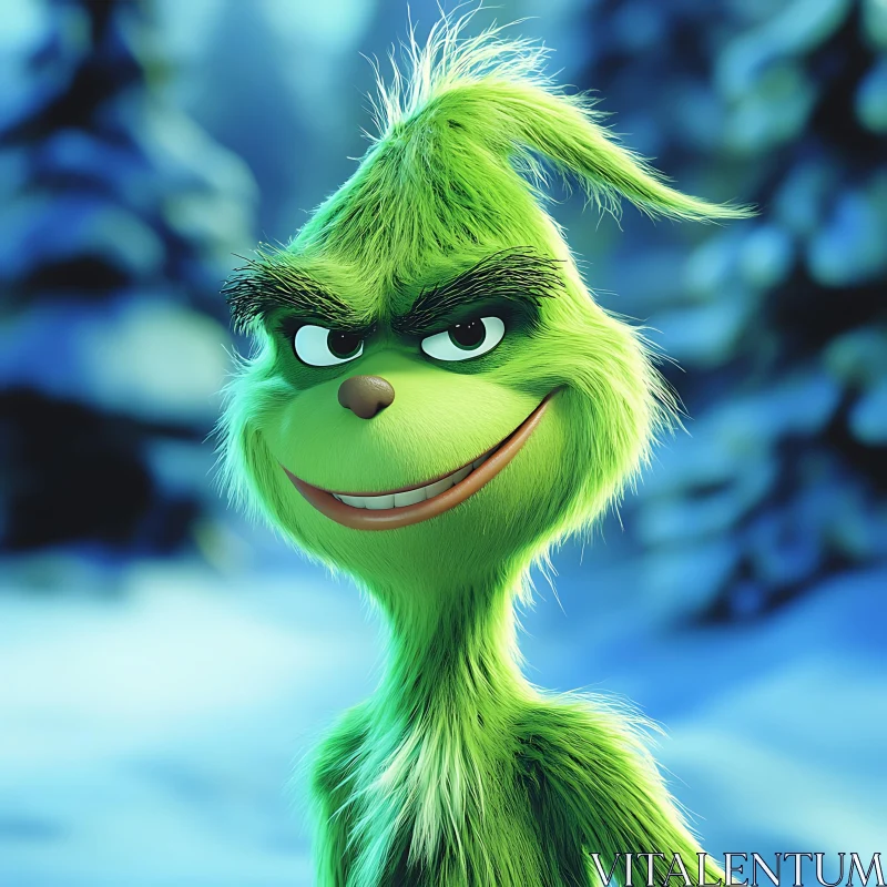 AI ART The Grinch Smiling Portrait