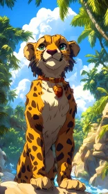Spirited Tiger in Lush Jungle