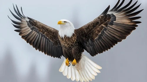 Bald Eagle Soaring in the Sky