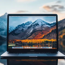 Scenic Autumn Mountain Laptop Wallpaper