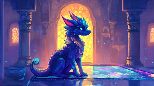 Fantasy Dragon in Royal Chamber