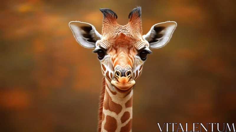 Giraffe in Natural Habitat AI Image