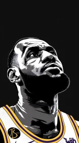 Monochromatic Art of LeBron James