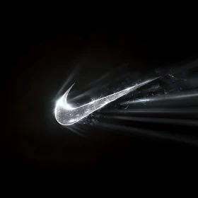 Sparkling Nike Logo Abstract