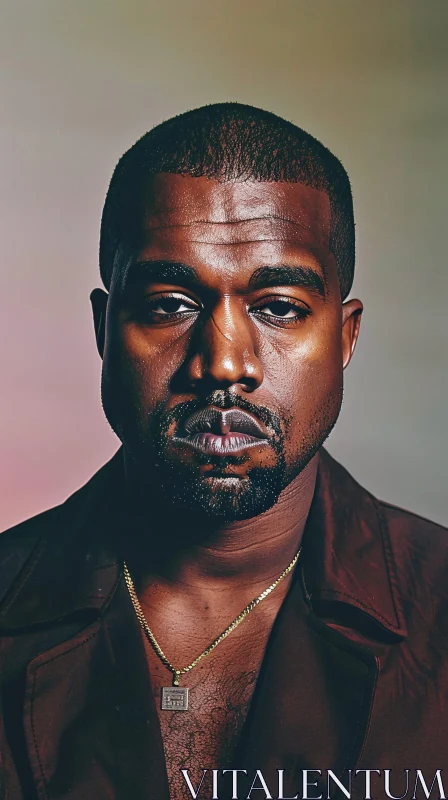 Kanye West Fashion Portrait AI Image