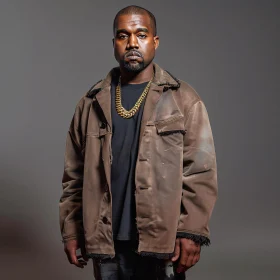 Rugged Look of Kanye West in Fashion