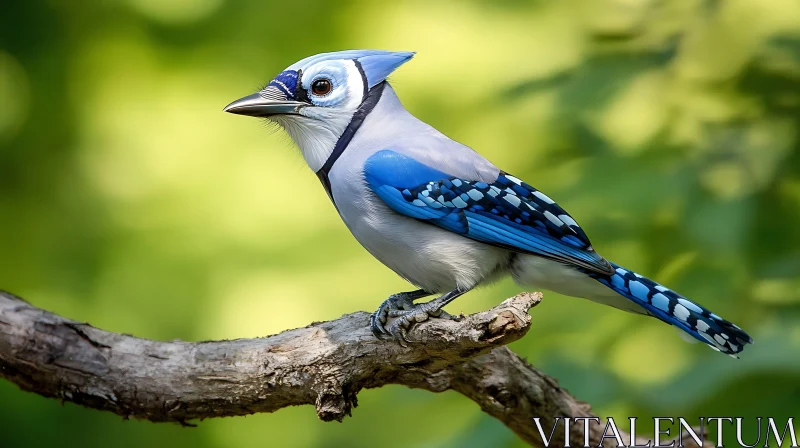 AI ART Stunning Blue Jay Bird Photography