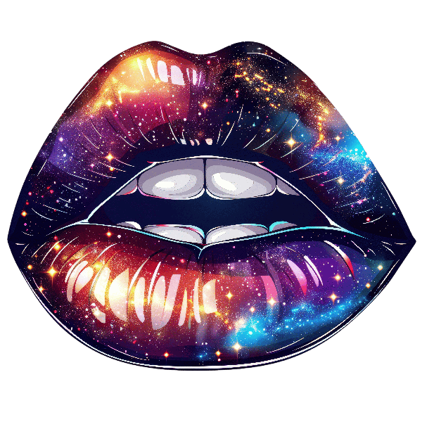 POD Design Astral Lip Art for Apparel