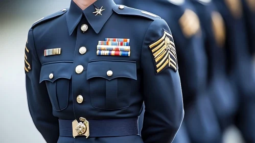 Detailed Military Dress Uniform