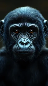 Close-Up Wildlife Chimpanzee Image