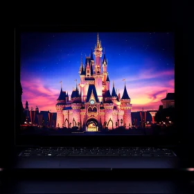 Fantasy Castle on Laptop