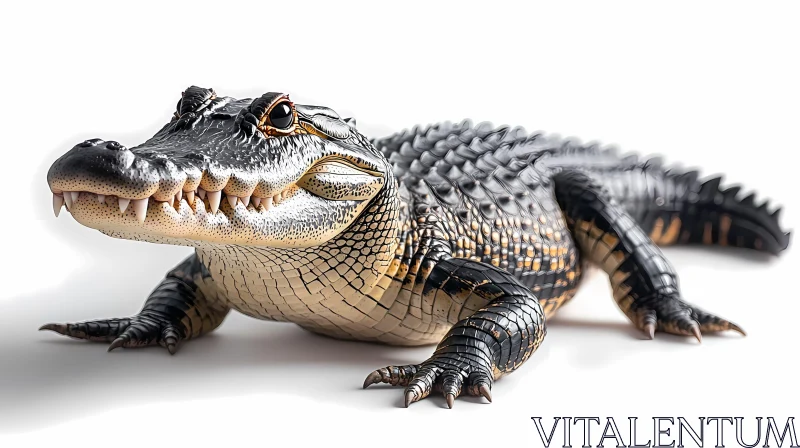 Alligator in Wildlife Focus AI Image