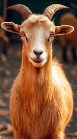 Portrait of a Golden-Eyed Goat