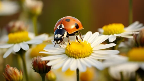 Ladybug on Daisies: A Detailed Look into Wildlife