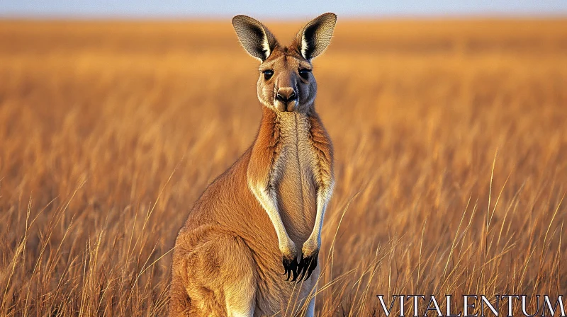 Majestic Kangaroo in a Natural Habitat AI Image