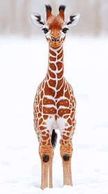Giraffe in Snow