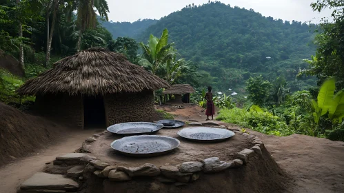 Picturesque Village Scene