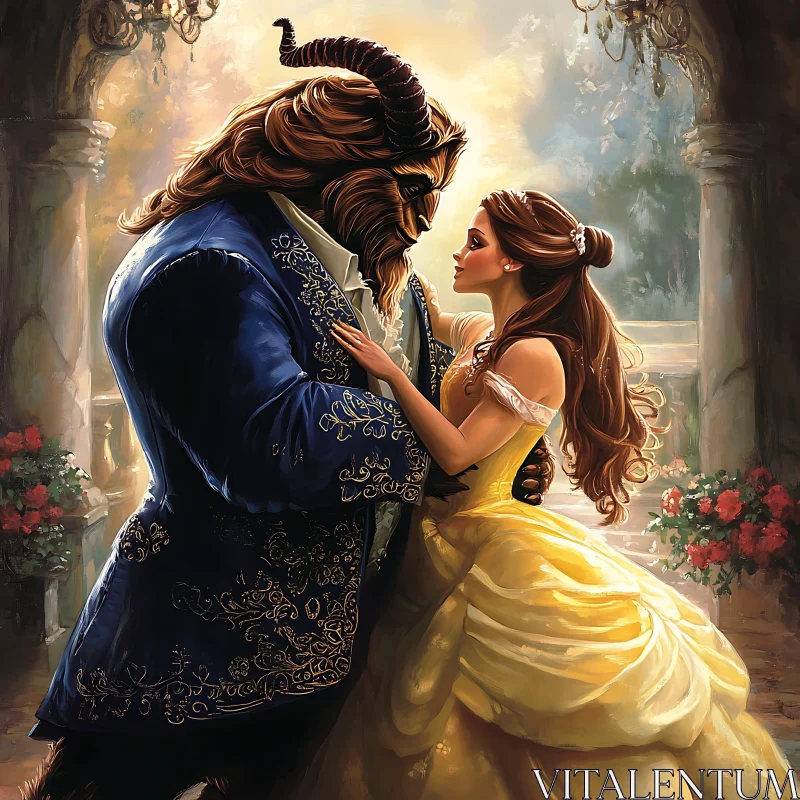 AI ART Belle and Beast's Enchanted Dance