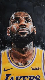 LeBron James Lakers Portrait